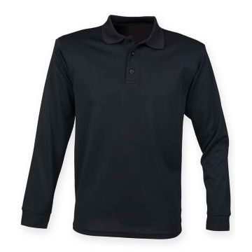 Henbury Unisex Long Sleeve Coolplus� Piqu� Polo Shirt