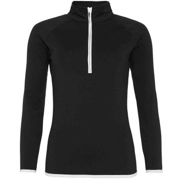AWDis Ladies Cool Half Zip Sweat Top