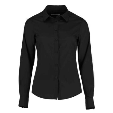 Kustom Kit Ladies Long Sleeve Tailored Poplin Shirt