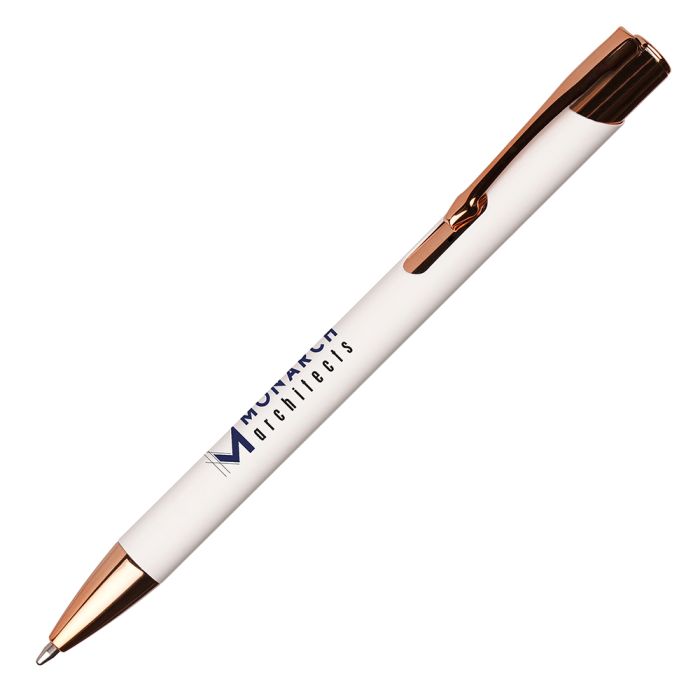 Beck Rose Gold Ball Pen-WHITE