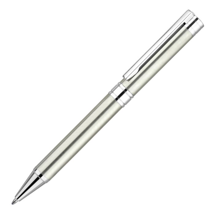 Admiral With Hinged Clip Ball Pen-STEEL